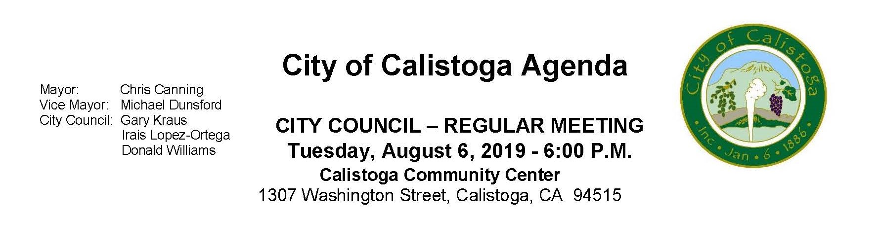 City of Calistoga Agenda (2)