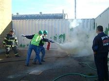 extinguishing fire exercise